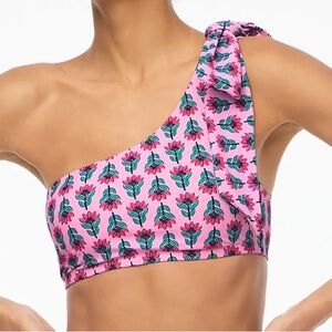 J. Crew Factory Women's One-Shoulder Bow Swim Bikini Top CF771 Size XL NWOT